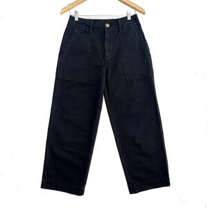 Vince Black Wide Leg Cotton Cargo style Pants - Size 4